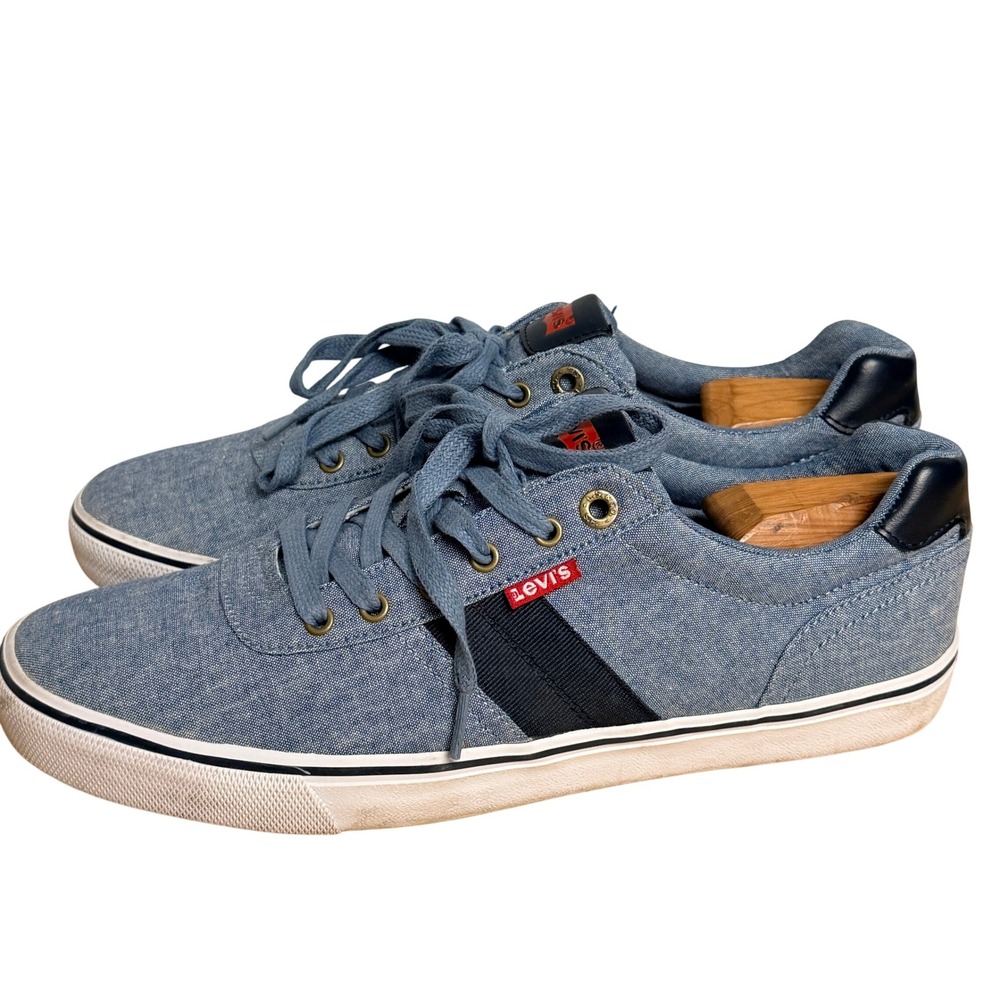 Levi's Denim Casual Shoes Sneakers Men's 10.5 Blue Chambray Lace‎ Up